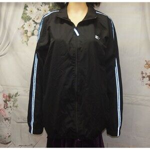 STARTER Track Jacket Black Men's Medium Windbreaker Vintage Full Zip